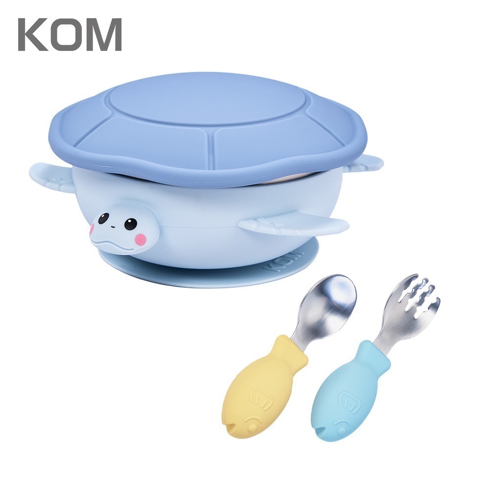 【7-ELEVEN門市團購】【KOM】海洋歷險趣-不鏽鋼兒童矽膠學習餐具-海龜/企鵝 (含學習兒童餐具湯/叉)-規格圖11