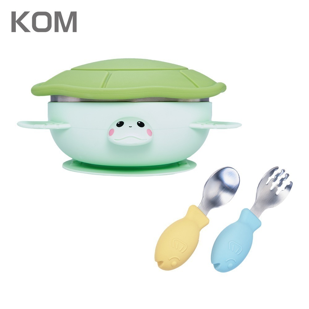【7-ELEVEN門市團購】【KOM】海洋歷險趣-不鏽鋼兒童矽膠學習餐具-海龜/企鵝 (含學習兒童餐具湯/叉)-規格圖11