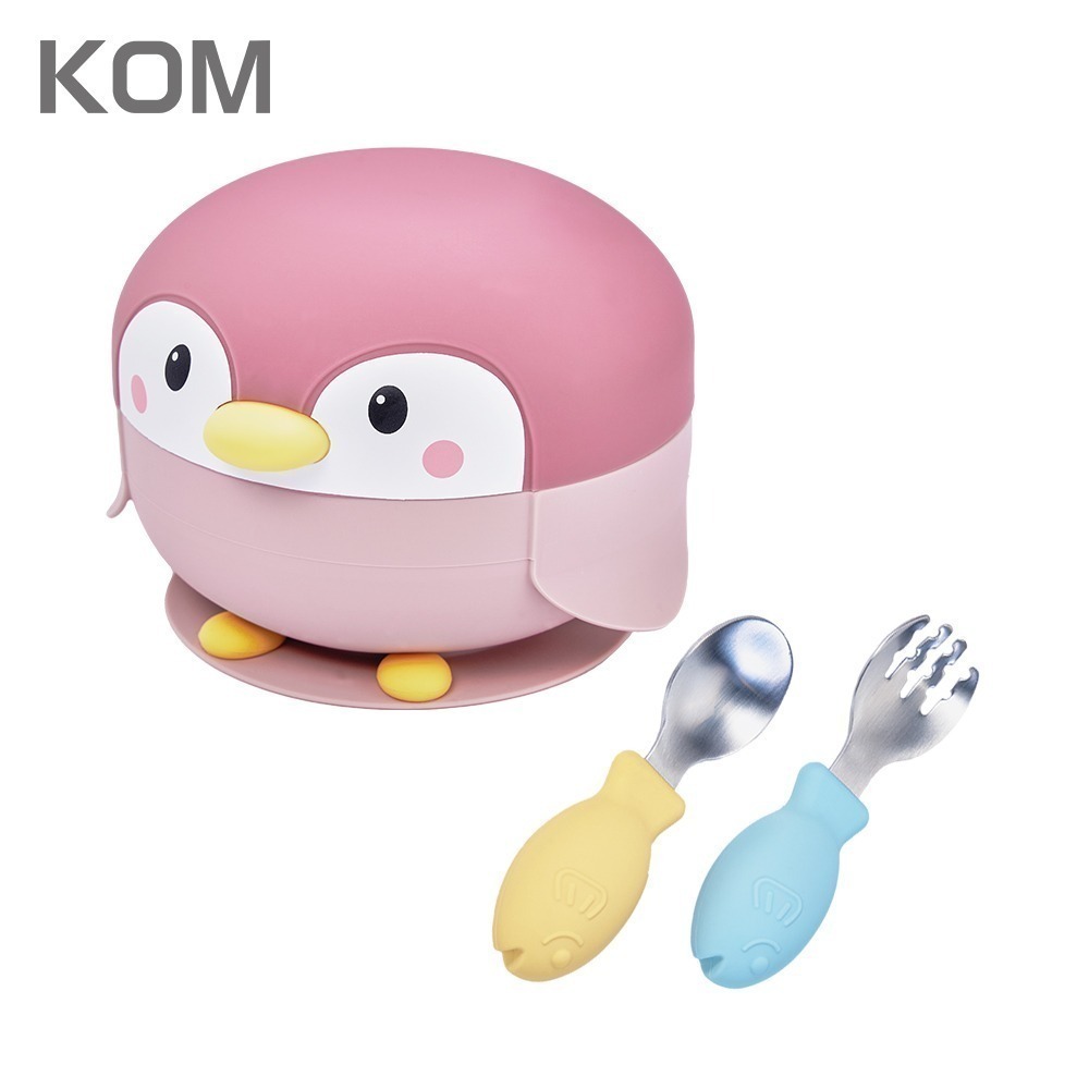 【7-ELEVEN門市團購】【KOM】海洋歷險趣-不鏽鋼兒童矽膠學習餐具-海龜/企鵝 (含學習兒童餐具湯/叉)-規格圖11