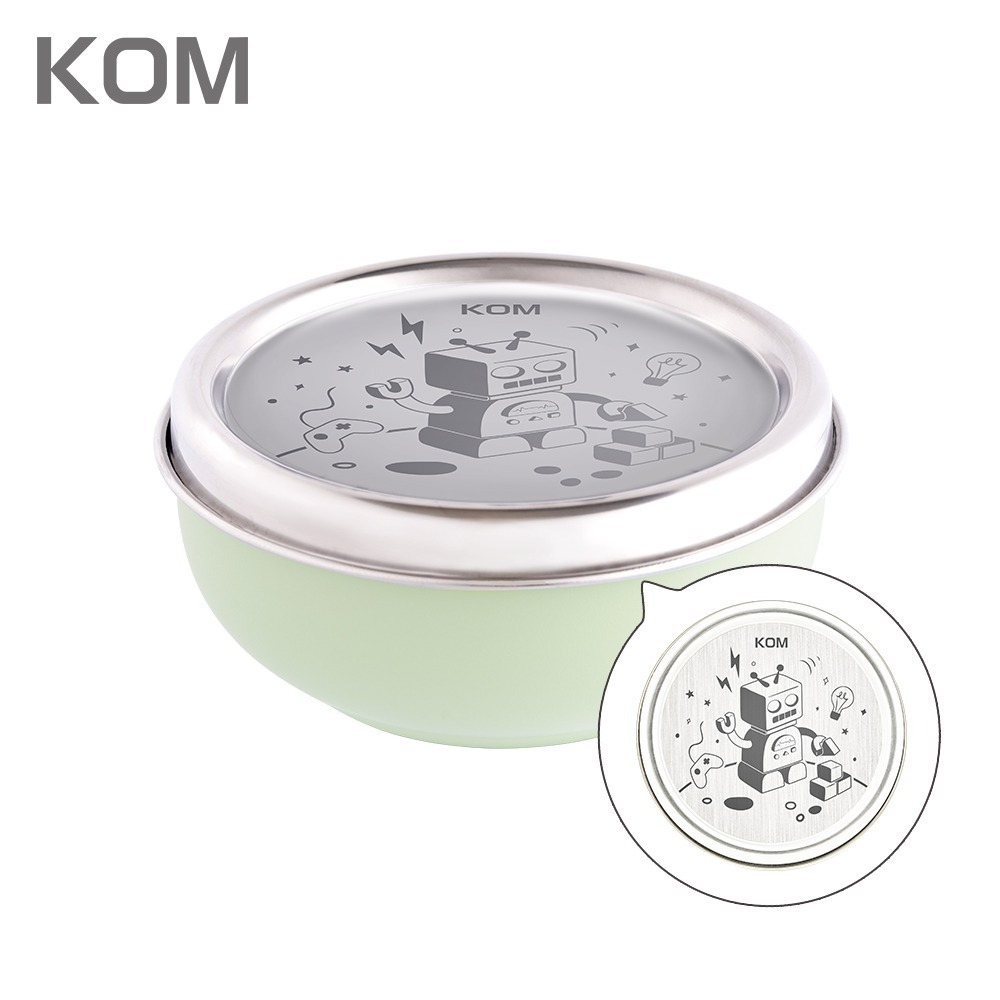 【KOM】磨砂316不鏽鋼矽膠兒童隔熱碗 夢想系列 角落 小夥伴 kom 碗 不鏽鋼碗 兒童碗 兒童餐碗 聯名款-規格圖7