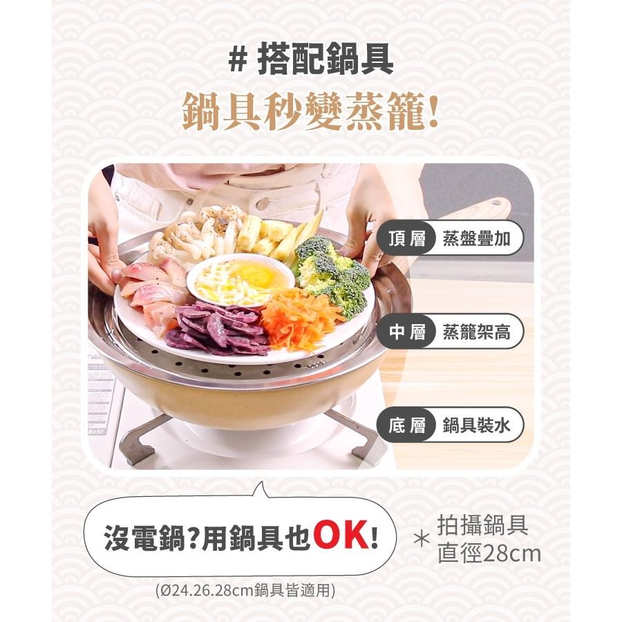 【一鳥】304不鏽鋼電鍋蒸籠蒸盤三件組 不鏽鋼蒸籠 蒸盤 電鍋 電鍋蒸架 電鍋蒸籠 內鍋 雪平鍋組合 多入組 超值優惠-細節圖8