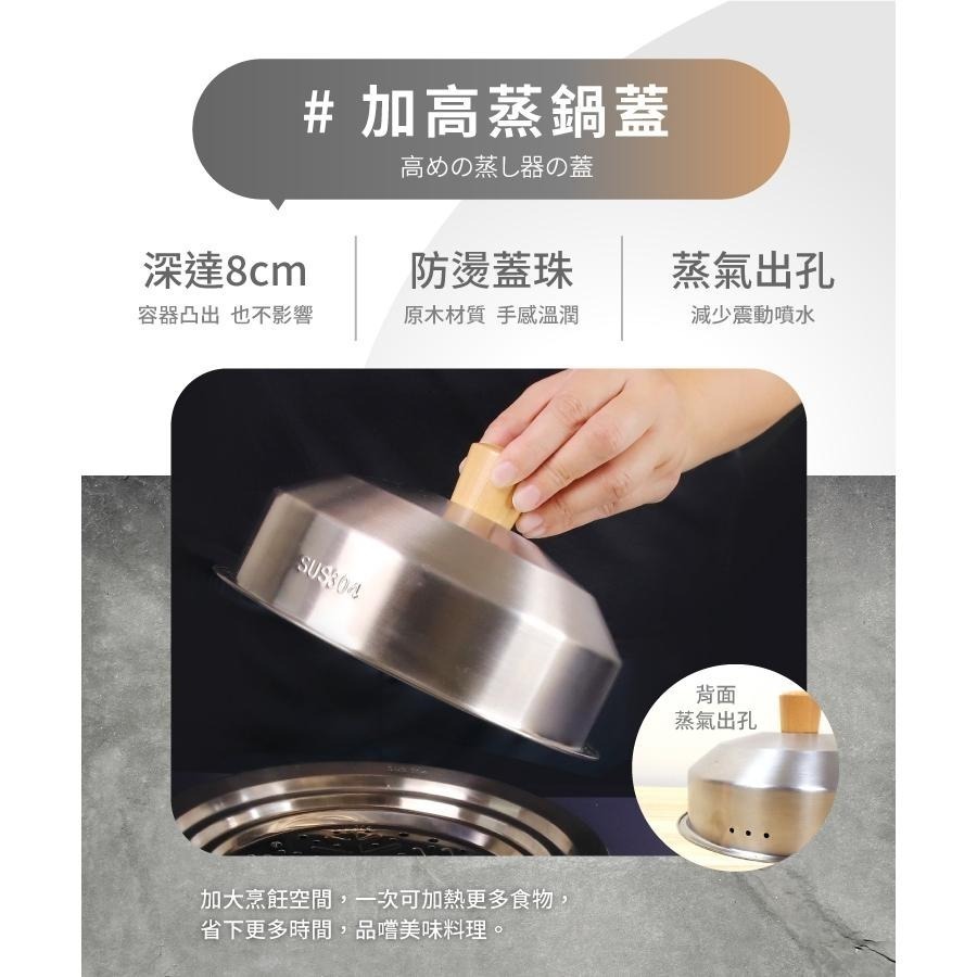 【LMG♡一鳥】多功能+蒸籠18-22cm(含蓋) 雪平鍋18/20/22/有蓋/無蓋多樣組合 任君挑選 不鏽鋼 不沾鍋-細節圖2