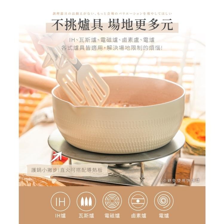 【LMG】玉子燒鍋-白/黑+日式雪平鍋-白/黑20/22CM贈矽膠料理夾(顏色隨機)-細節圖4