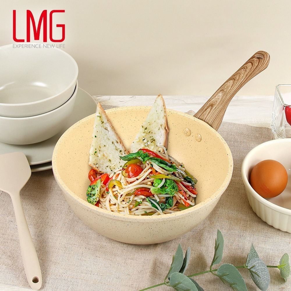 【LMG】香草系列不沾深炒鍋20cm(無蓋)-細節圖2