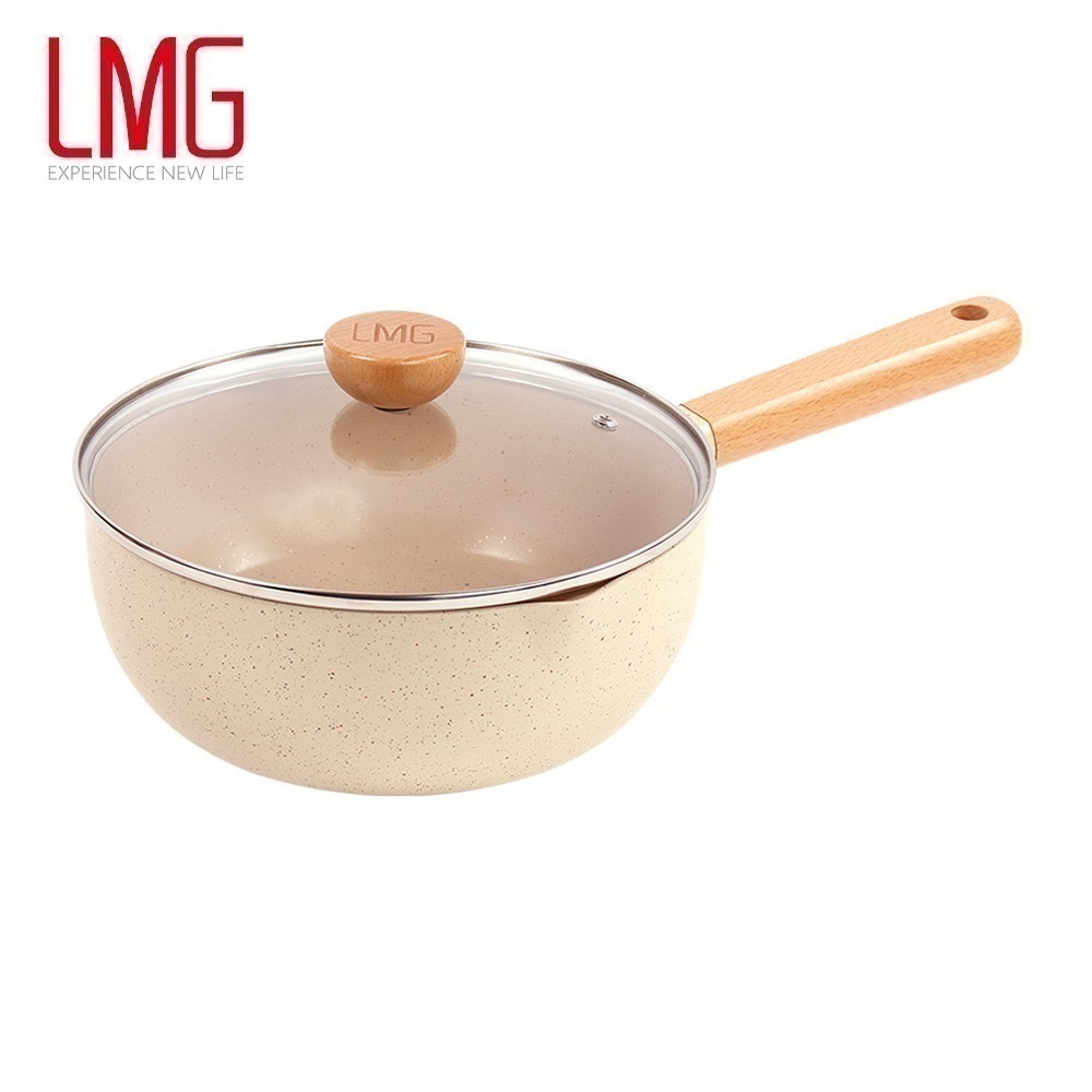 【7-ELEVEN 門市團購】【LMG】日式香草不沾雪平鍋22cm(附蓋)-細節圖2
