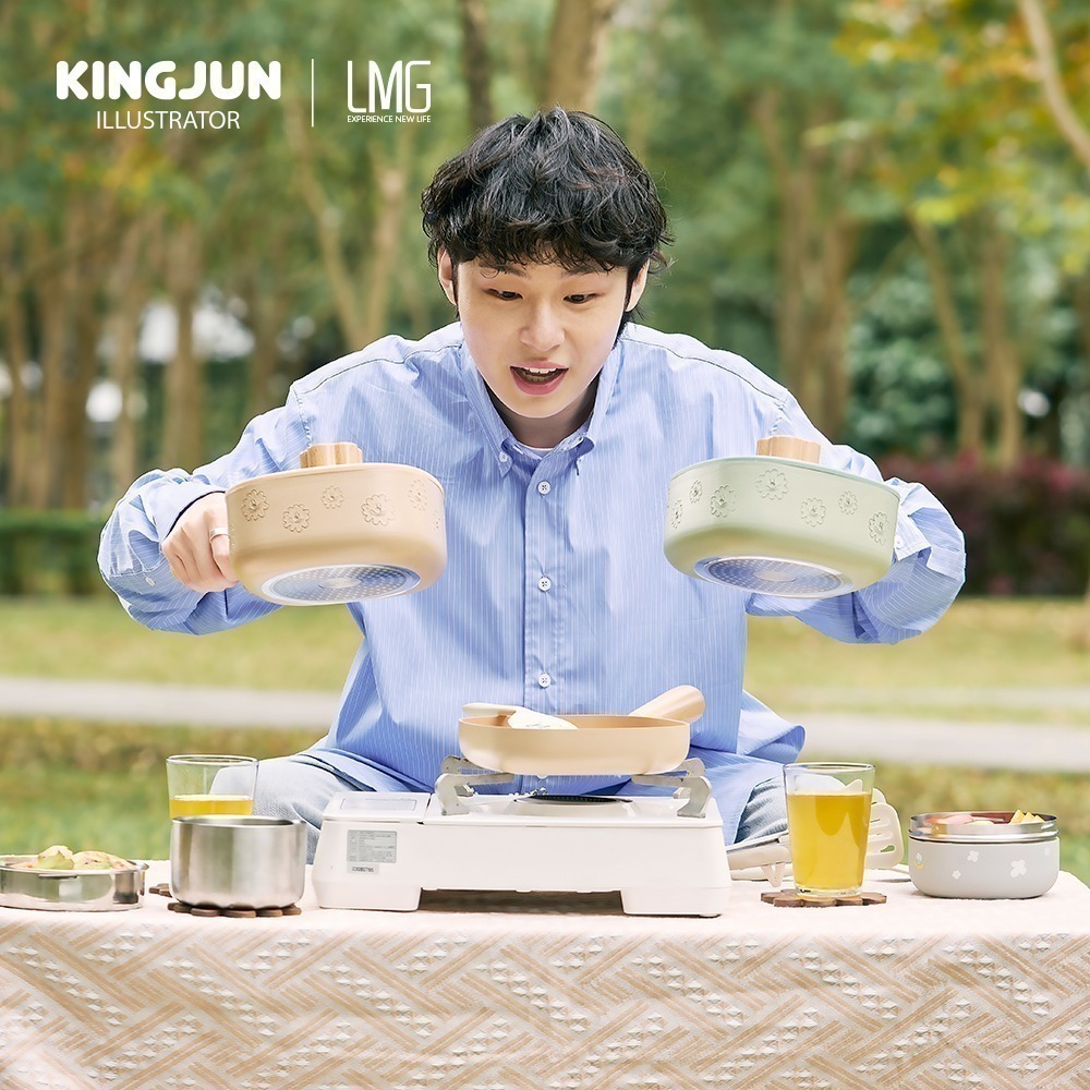 【限時購】【LMGxKINGJUN】病毒花方方鍋組(湯鍋+烤盤)18cm-細節圖3