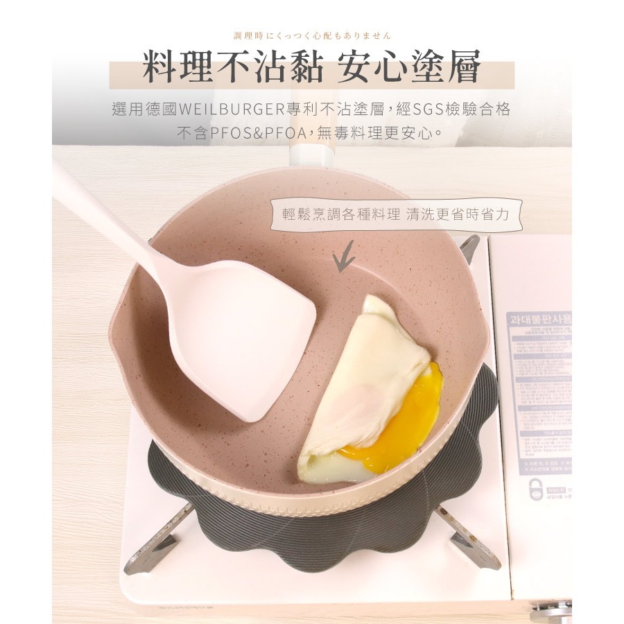 【7-ELEVEN門市團購】【LMG】錘紋不沾雪平鍋-無蓋18/20/22CM -含蓋20/22CM-細節圖8