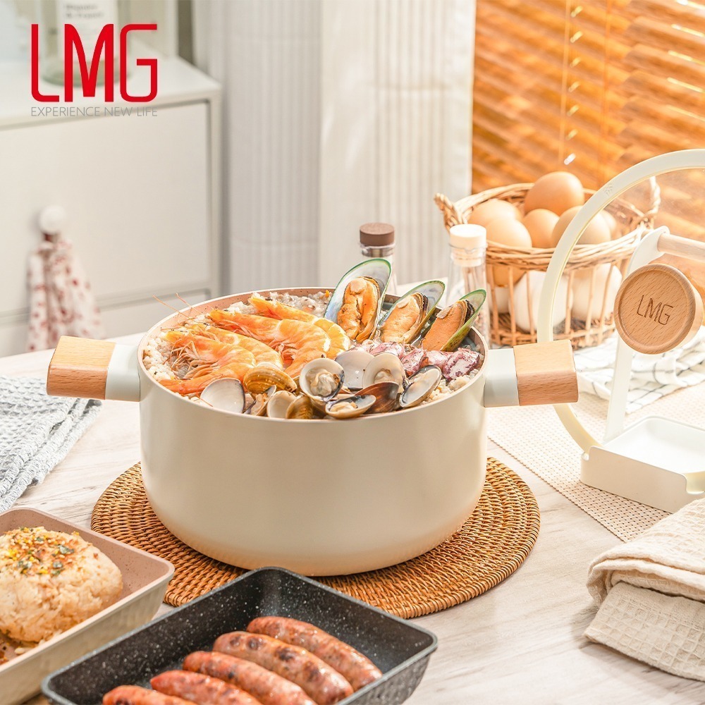 【限時購】【LMG】雪藏雙耳湯鍋22CM-細節圖2