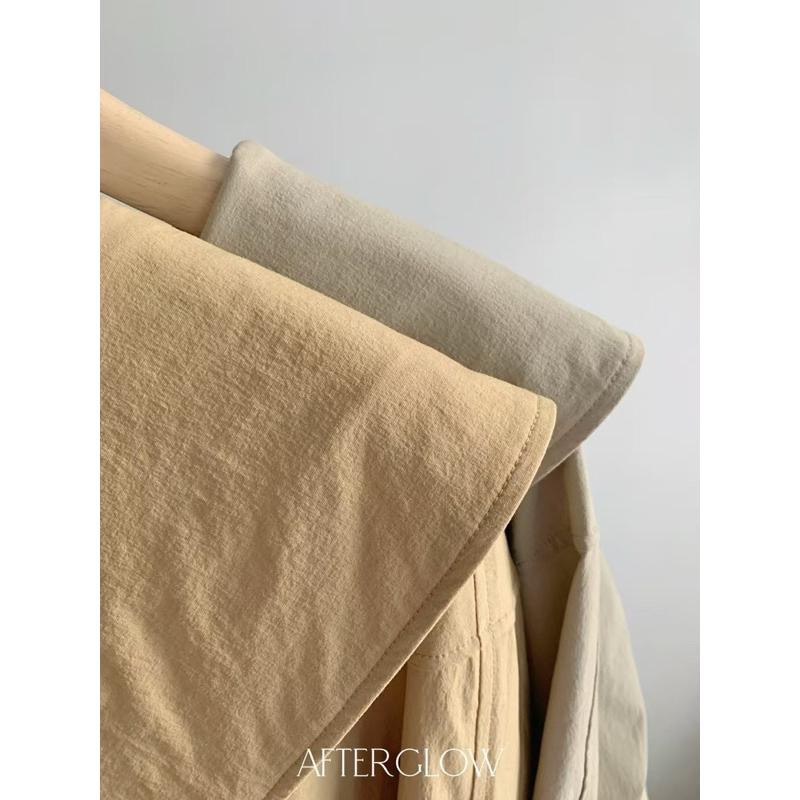 Ðöðöħö 正韓製 兩色 V領不對稱襯衫連身裙 寬鬆版型 修身顯瘦-細節圖4