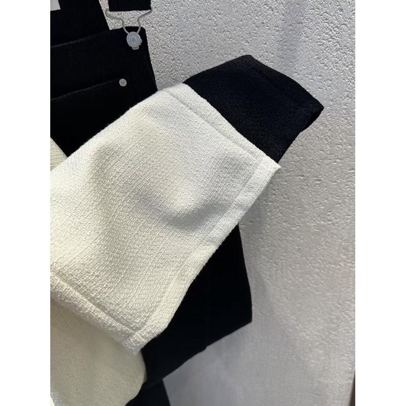 Ðöðöħö正韓製 兩色 小香風粗花呢吊帶連身褲 寬鬆版型 顯瘦直筒設計 個性穿搭-細節圖9