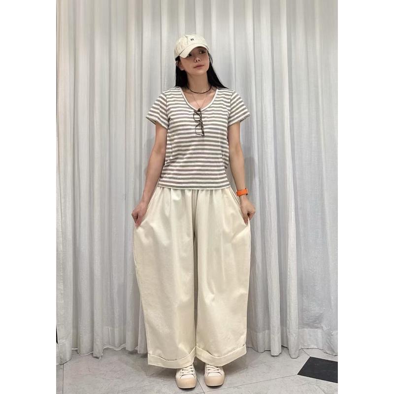 Ðöðöħö 正韓製 三色 純棉寬版休閒燈籠褲 鬆緊腰 大尺碼 修身顯瘦-細節圖2