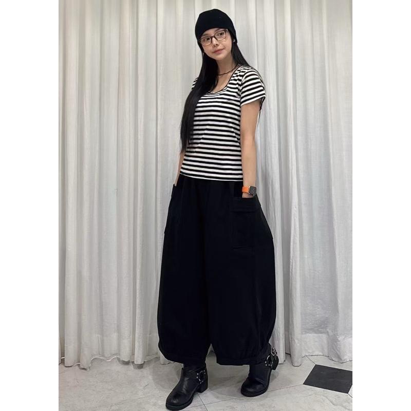 Ðöðöħö 正韓製 三色 純棉寬版休閒燈籠褲 鬆緊腰 大尺碼 修身顯瘦-細節圖6