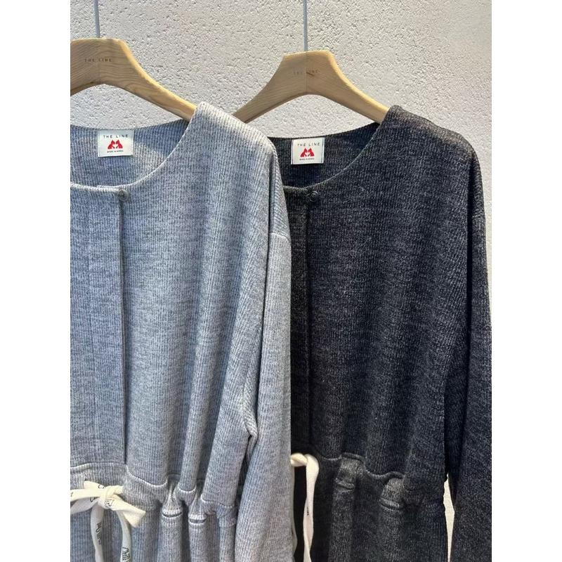 Ðöðöħö正韓製 兩色 抽繩收腰羅紋連身褲 寬鬆版型 修身設計-細節圖6