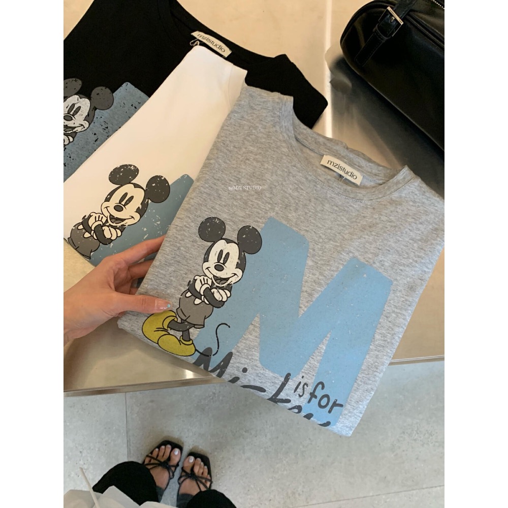 Fredön 現貨24H出貨｜中性米奇寬T！胸圍104cm｜衣長70cm｜白色-細節圖4