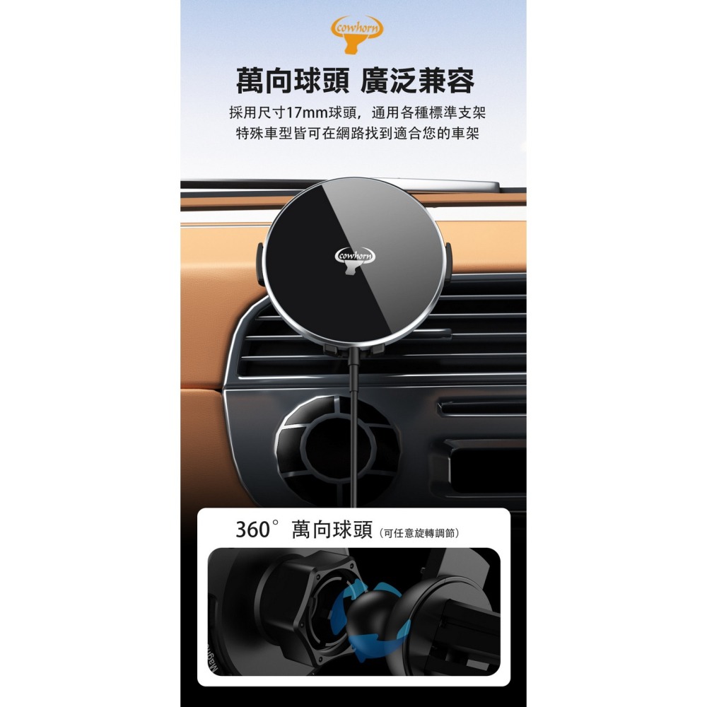 Cowhorn 牛角 磁吸雙用充電器（車架款）S12-細節圖2
