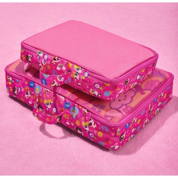 限時特價 Flapper 飛天小女警 花花 毛毛 泡泡 旅行收納袋 2入-細節圖2