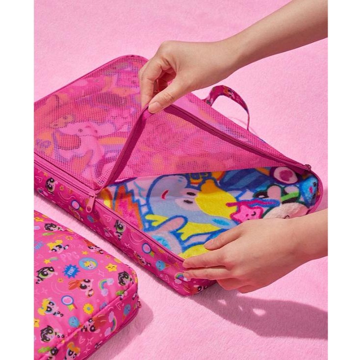 限時特價 Flapper 飛天小女警 花花 毛毛 泡泡 旅行收納袋 2入-細節圖3