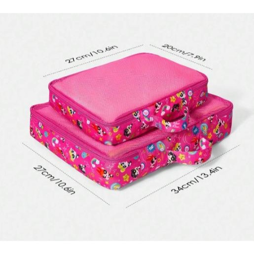 限時特價 Flapper 飛天小女警 花花 毛毛 泡泡 旅行收納袋 2入-細節圖5