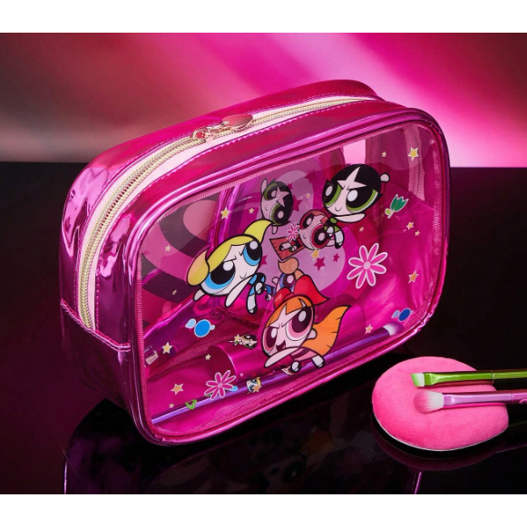 限時特價 Flapper 飛天小女警 花花 毛毛 泡泡 粉色透明化妝包 旅行化妝包 收納小包 彩妝包🔶️任選3件折20-細節圖2