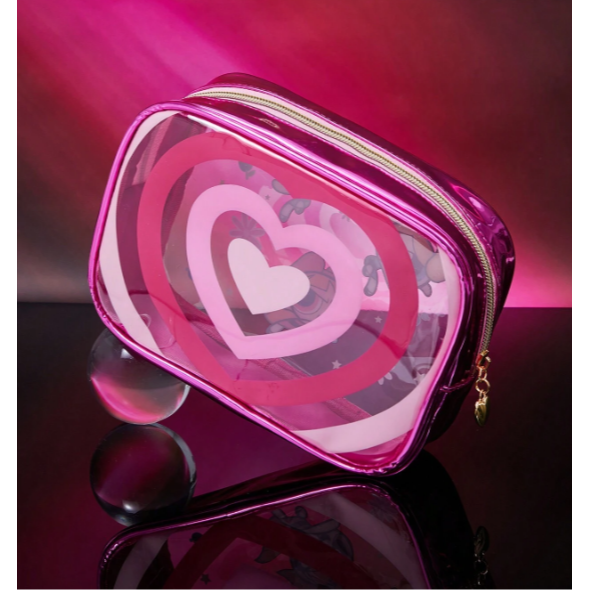 限時特價 Flapper 飛天小女警 花花 毛毛 泡泡 粉色透明化妝包 旅行化妝包 收納小包 彩妝包🔶️任選3件折20-細節圖3