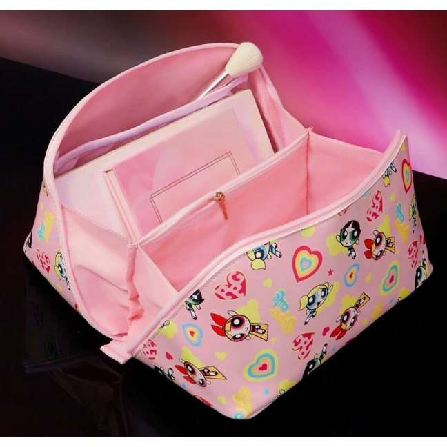 限時特價  Flapper 飛天小女警 花花 毛毛 泡泡 粉色大容量化妝包 旅行化妝包 收納小包 彩妝包🔶️任選3件折-細節圖3