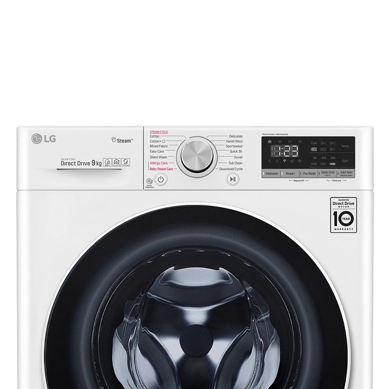 LG 樂金 9公斤 滾筒洗衣機｜冰瓷白｜蒸洗脫烘 (洗9+烘6公斤) WD-S90VDW (含基本安裝)-細節圖4