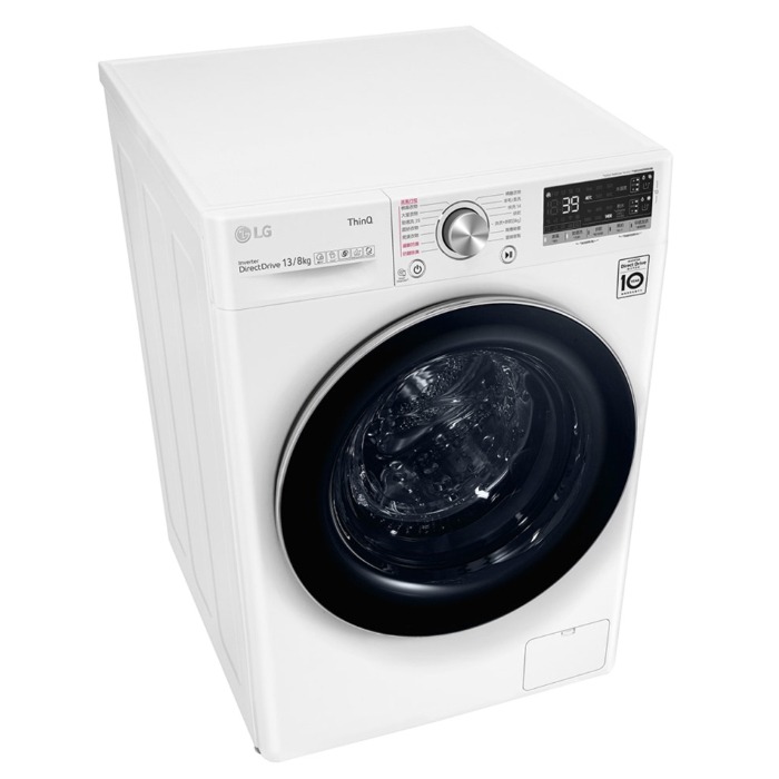 LG 樂金 13公斤 滾筒洗衣機｜冰瓷白｜蒸洗脫烘 (洗13+烘8公斤) WD-S13VDW (含基本安裝)-細節圖2