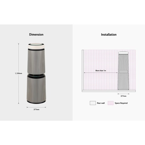 LG 樂金 30坪 PuriCare™ 360°空氣清淨機 - 寵物功能增加版二代(雙層) AS101DBY0-細節圖9