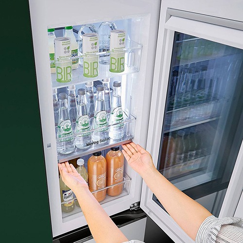 LG 樂金 860公升敲敲看冰球四門冰箱｜綠&銀 GR-QLF87GSP (含基本安裝)-細節圖4