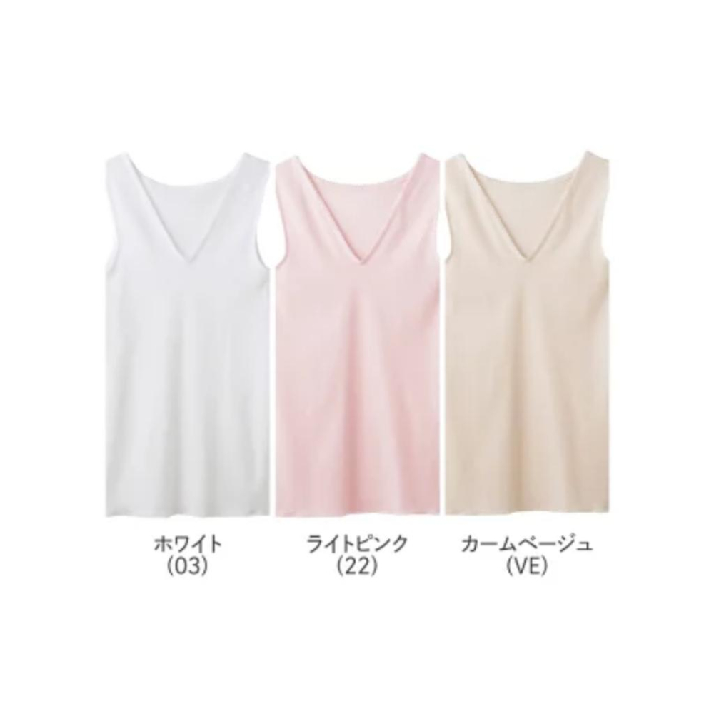 (特開賣場勿下單)日本製 Gunze 郡是 純綿100% 女背心 女內衣 V領背心 居家背心-KQ5054 白色Ｍ-細節圖5