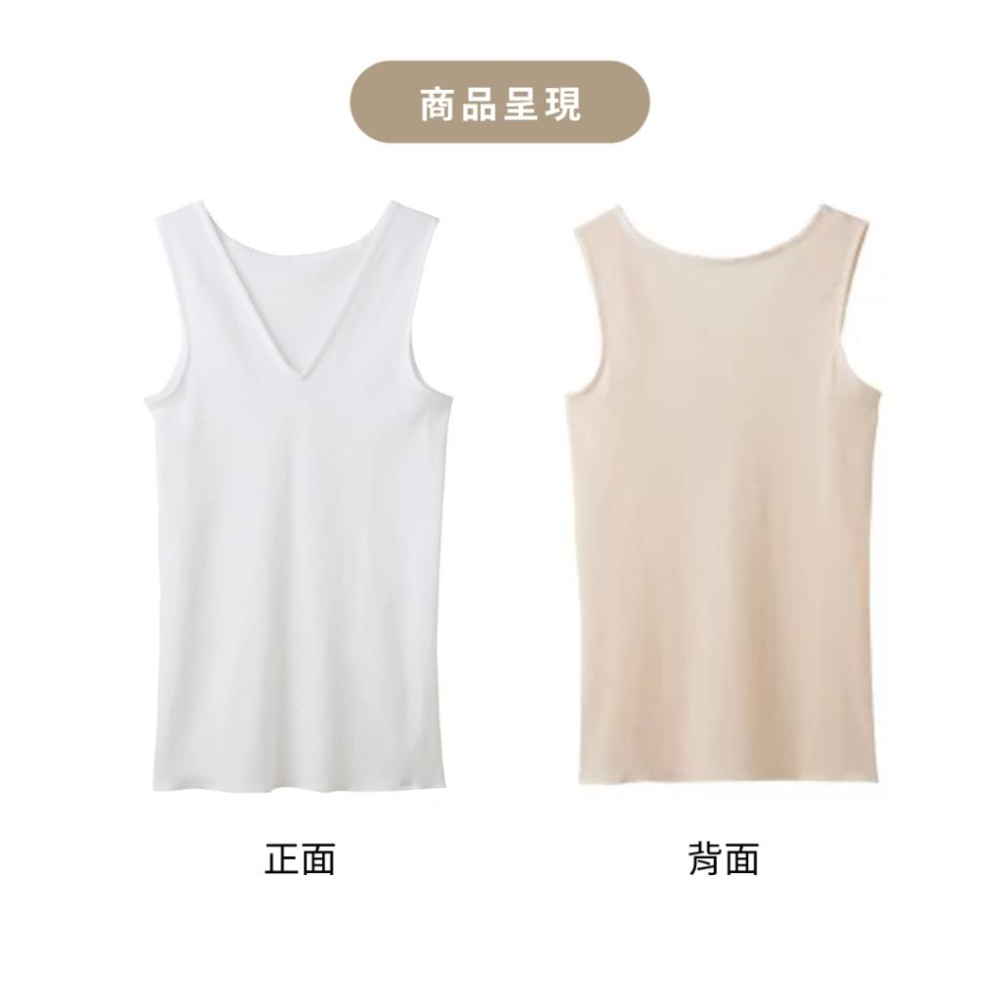 (特開賣場勿下單)日本製 Gunze 郡是 純綿100% 女背心 女內衣 V領背心 居家背心-KQ5054 白色Ｍ-細節圖6