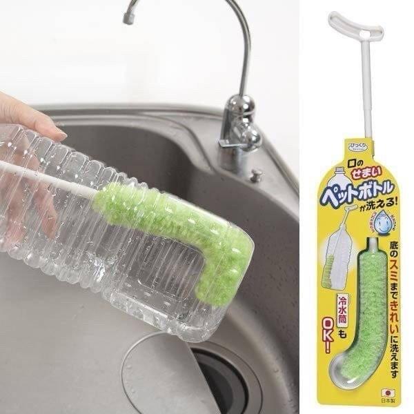 日本製 SANKO 細口 J型纖維洗瓶刷 清潔刷 奶瓶刷 保溫瓶刷(2色隨機)-細節圖3