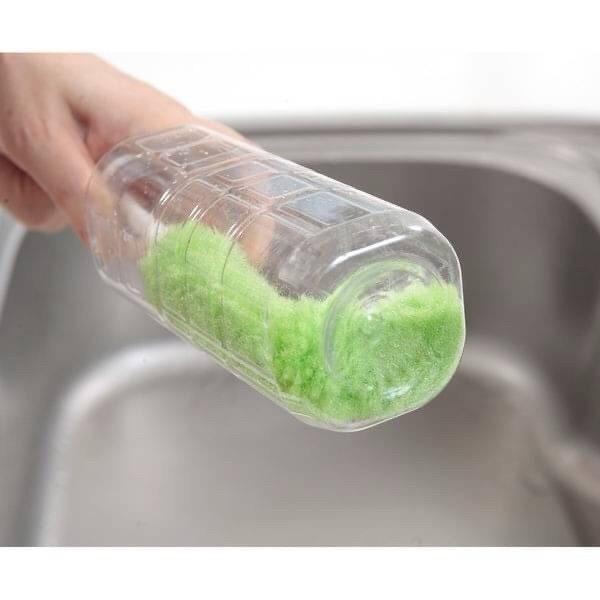 日本製 SANKO 細口 J型纖維洗瓶刷 清潔刷 奶瓶刷 保溫瓶刷(2色隨機)-細節圖5