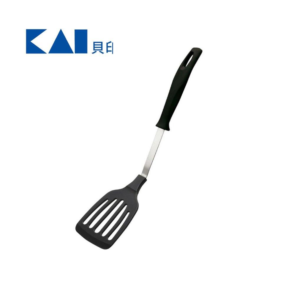 日本製 KAI貝印 不沾鍋鍋鏟 尼龍平鏟 (帶孔) DE-5869-細節圖2