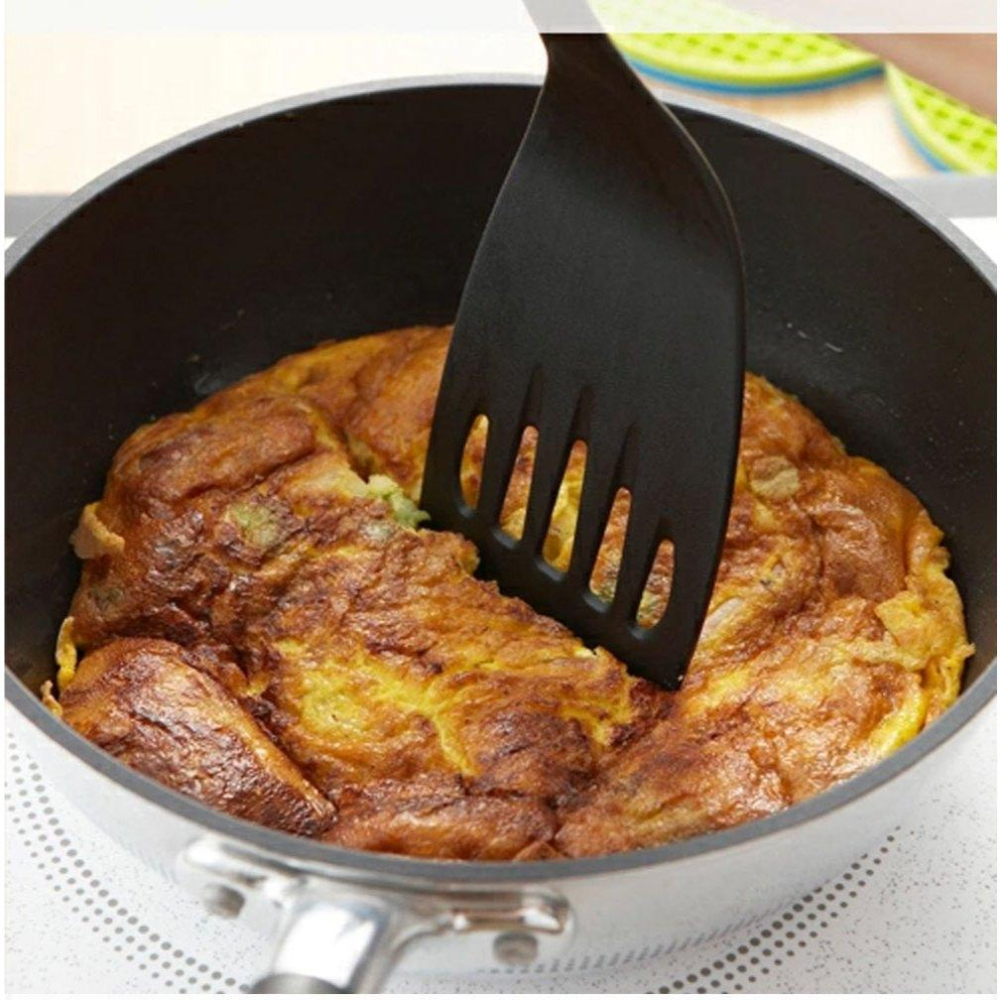 日本【SUNCRAFT】尼龍帶孔鍋鏟-長柄 煎匙 鍋鏟 不沾鍋鏟 戶外露營鍋鏟 耐熱鍋鏟 GF-02B-細節圖4