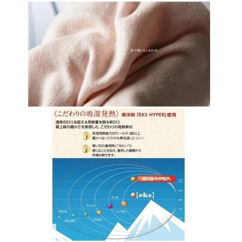 日本製 AS東洋紡織 女保暖衣 8分袖發熱衣 吸濕發熱 裏起毛 東洋紡 抗靜電 吸溼發熱 蕾絲領口 冬季保暖衣-細節圖7