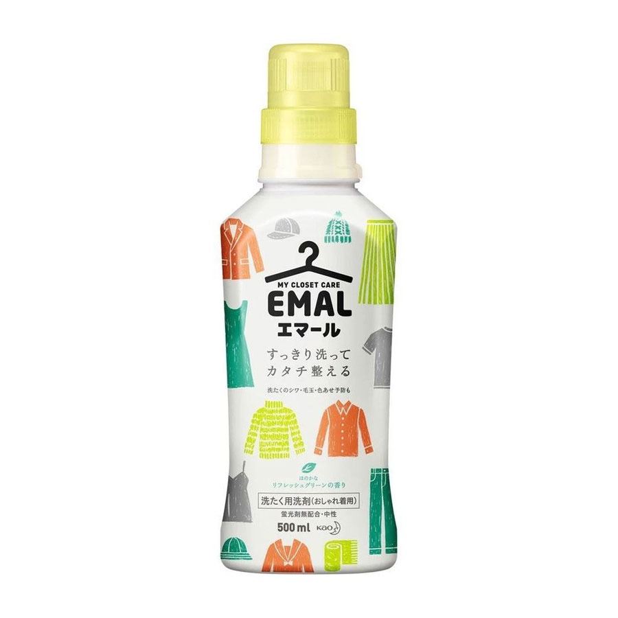 日本 KAO花王 EMAL防縮護色 羊毛絨專用中性冷洗精 防皺起毛球 毛衣用洗衣精瓶裝/補充包（460ml/810ml）-細節圖4