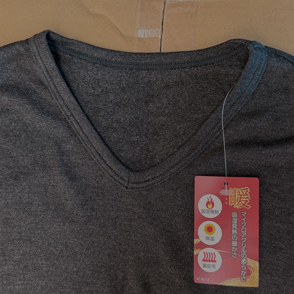 日本製 AS東洋紡 男生發熱保暖衣 吸濕發熱 裹起毛 薄的發熱內衣 睡衣 內搭寒流推薦 長輩送禮-細節圖2