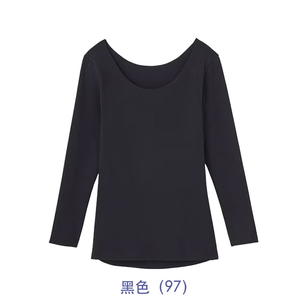 日本製 郡是GUNZE 女長袖圓領保暖衣 薄款發熱衣 內搭衣 睡衣 吸濕發熱材質 微起毛 怕冷推薦 (MH7846)-細節圖10