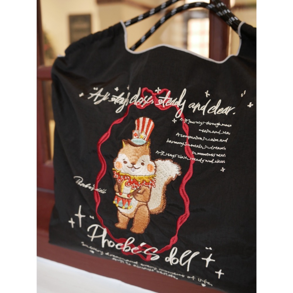 菲比VIP專屬-阿吉馬戲團萬針刺繡購物袋-細節圖4