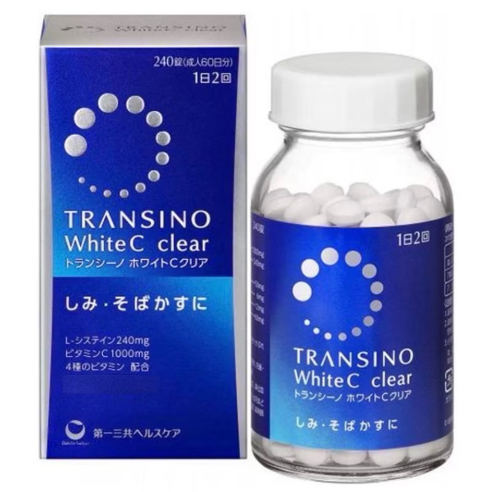 日本境內版 第一三共 TRANSINO White C 120/240錠。WHITE C-PREMIUM 90/180錠-規格圖1