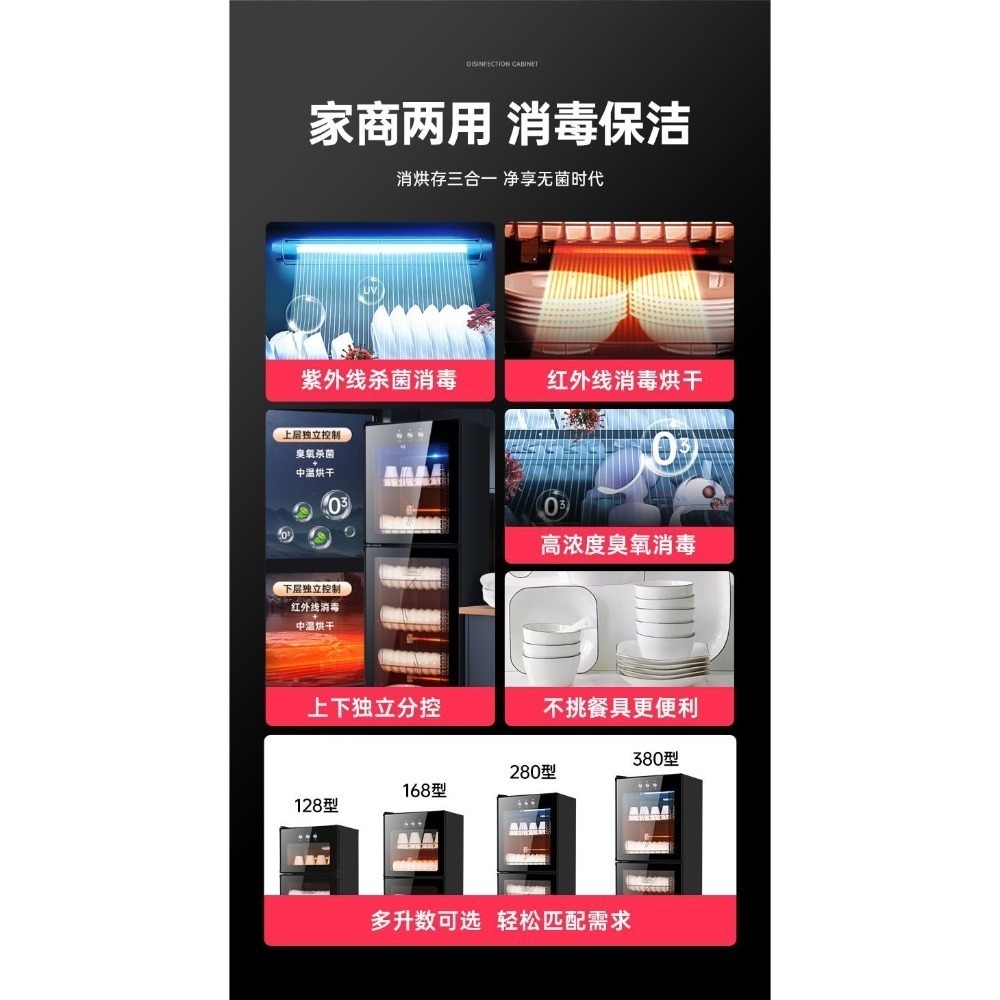 威力168型單門5門臭氧紫外線消毒烘碗機（附贈瀝水盤）-細節圖3