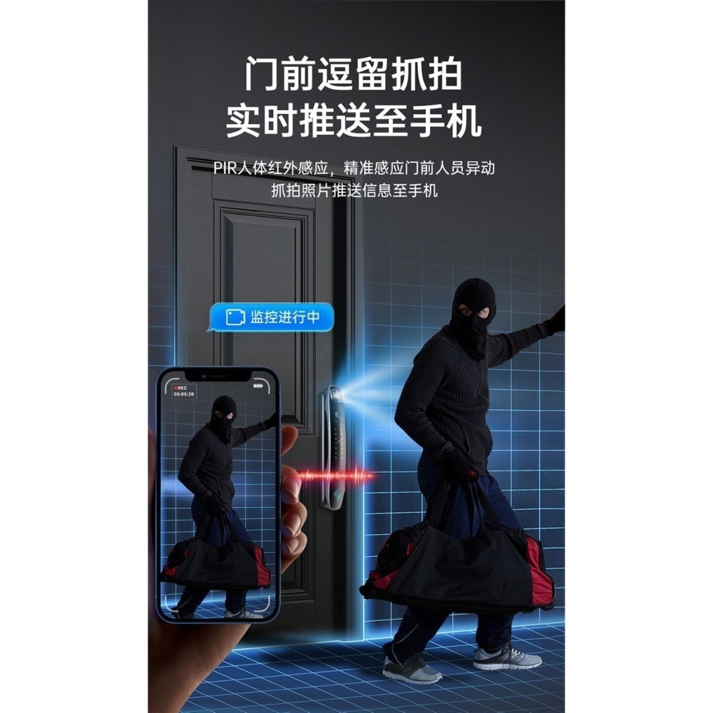 凌仕智能監控門鎖-細節圖6