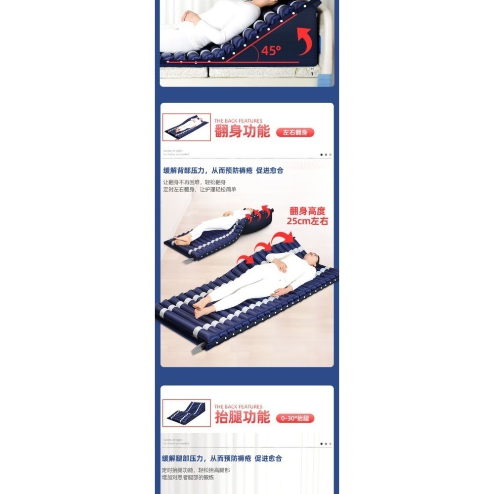 君老樂多功能褥瘡醫療氣墊床(智能遙控、翻、起、抬)-細節圖8