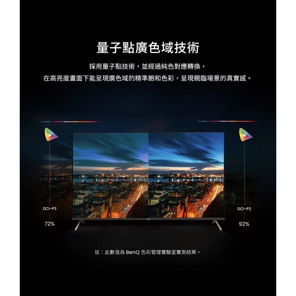 BenQ ★43型4K AI量子點護眼Google TV QLED連網液晶顯示器(E43-760)-細節圖6