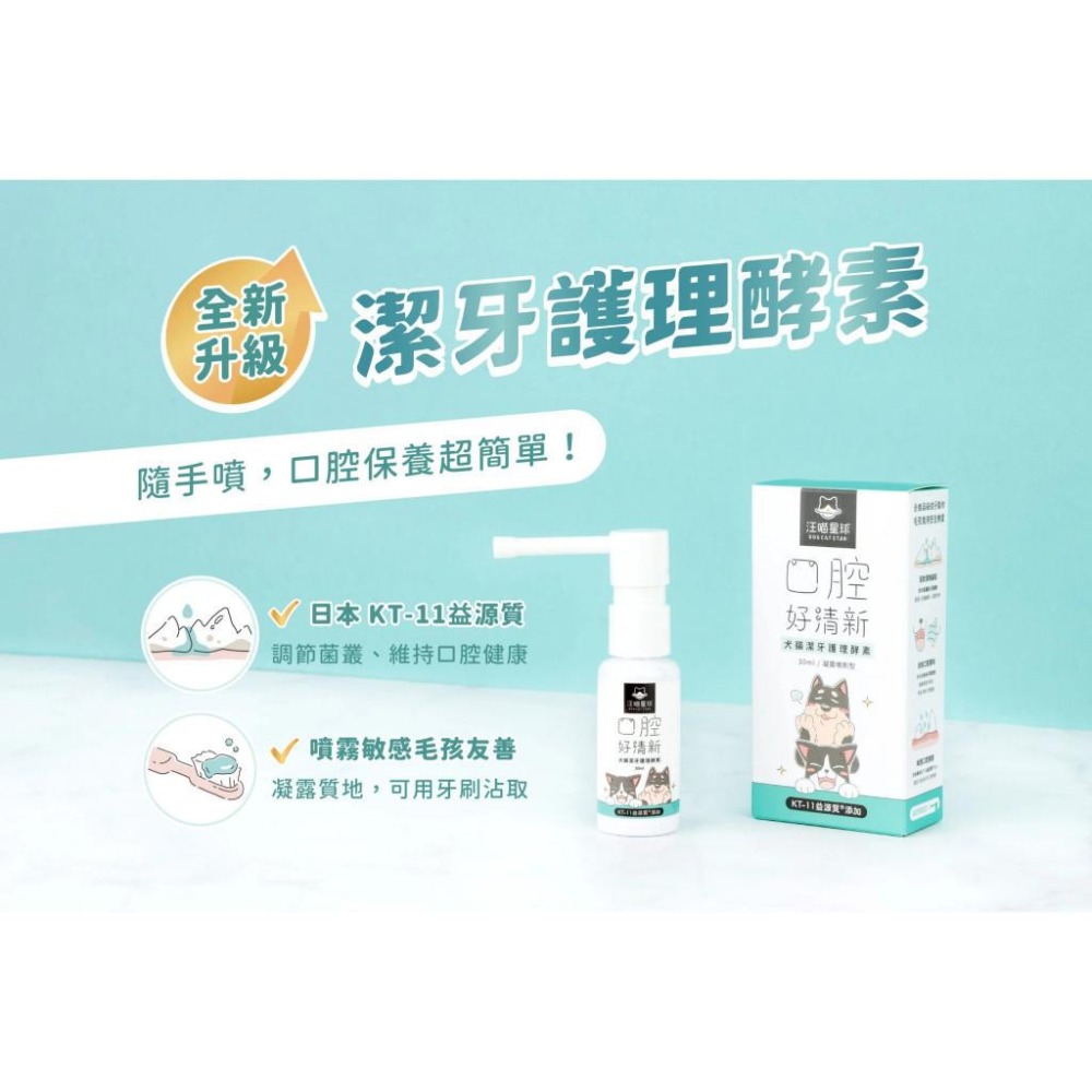 汪喵星球 潔牙護理酵素 犬貓 潔牙護理 汪喵 噴劑型 犬貓潔牙 潔牙噴霧 口腔噴霧 【QQ毛寵物】-細節圖3