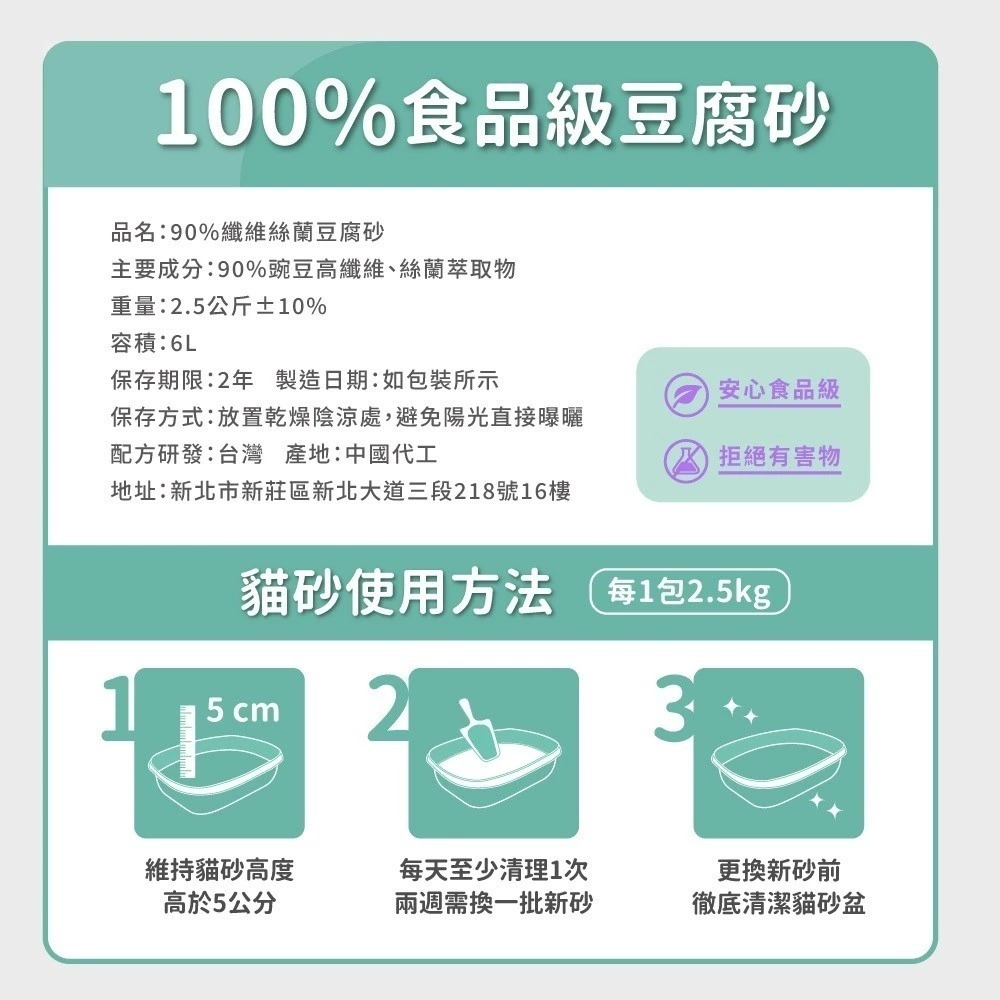 毛孩時代 豆腐砂 貓砂 90%纖維絲蘭豆腐砂 0甲醛強凝結無塵原礦砂 貓砂 毛孩時代貓砂 【QQ毛寵物】-細節圖6