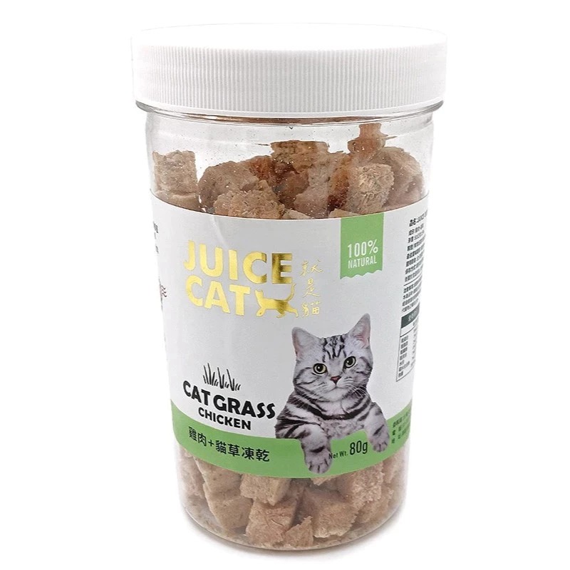 JUICE CAT 就是貓 凍乾 80g 貓咪凍乾 凍乾零食 貓零食 寵物凍乾【QQ毛寵物】-細節圖2