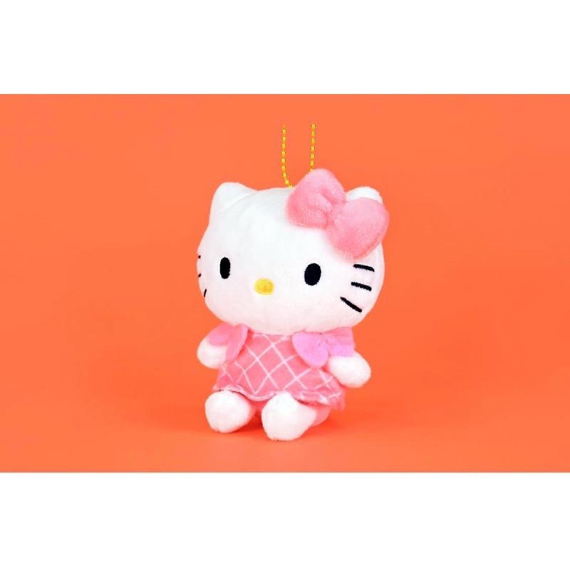 台灣現貨商檢合格（3吋）正版授權三麗鷗 Hello kitty格子花結系列玩偶娃娃情人節禮物生日禮物兒童節-細節圖3