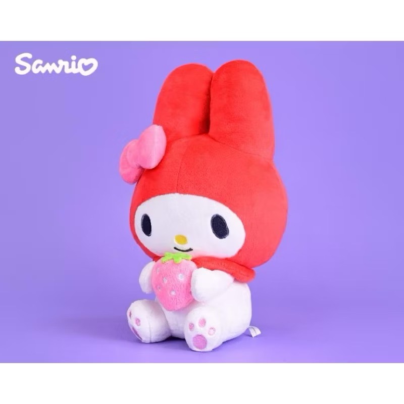 台灣現貨商檢合格（6吋/12吋）正版授權三麗鷗 melody美樂蒂抱草莓系列玩偶娃娃禮物1兒童節禮物-規格圖3